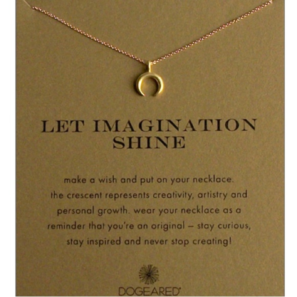 Dogeared Gold Crescent Necklace